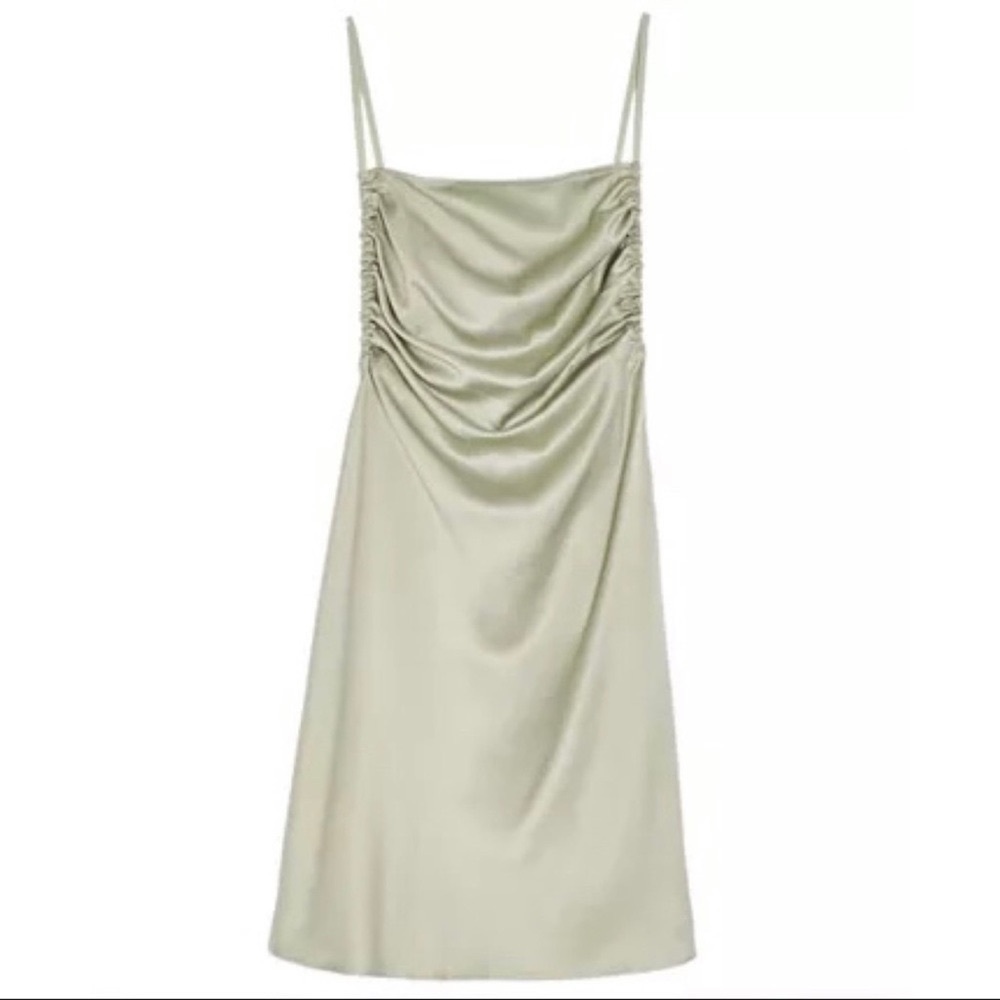 Danielle Bernstein weworewhat ruched mini Slip Dress cottage core - Picture 8 of 11